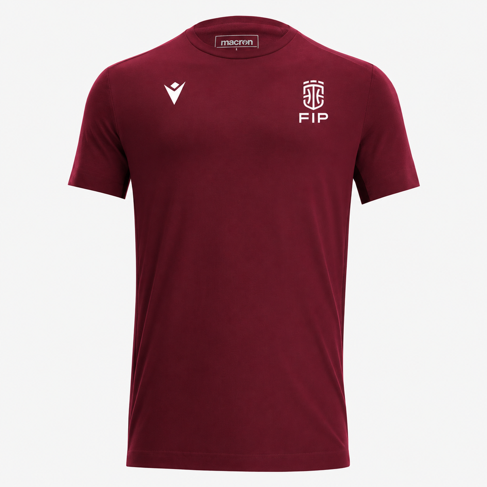 T-SHIRT MACRON FIP GRANATA