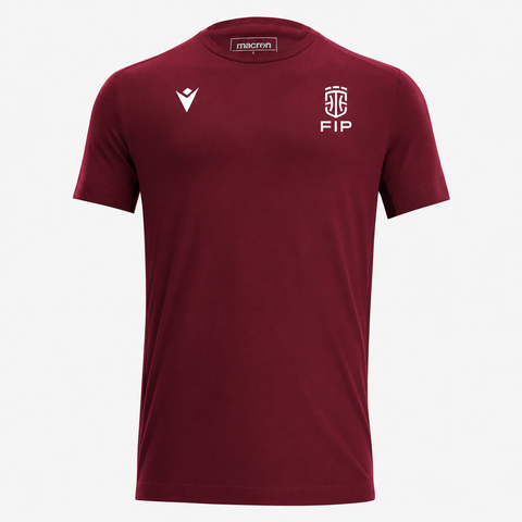 T-SHIRT MACRON FIP GRANATA