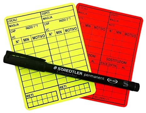 Coppia Cartellini Arbitri Riscrivibili